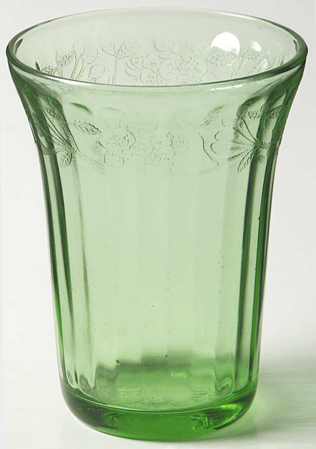 Cherry Blossom Green 9 Oz Flat Tumbler by Jeannette-1