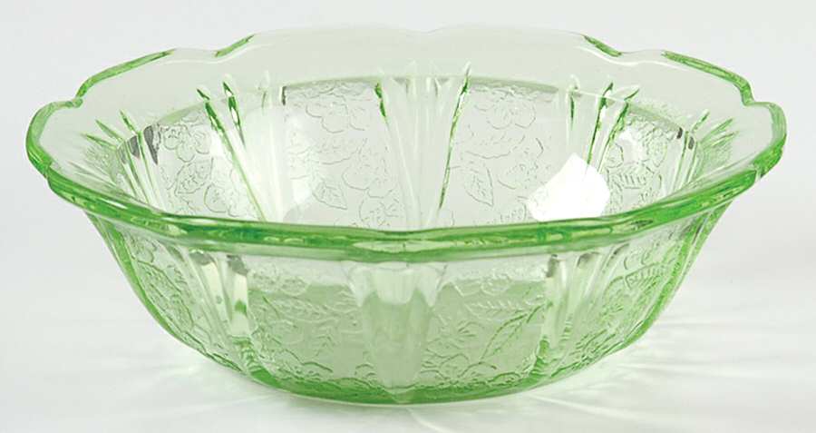 Cherry Blossom Green Small Fruit Dessert Bowl by Jeannette-1