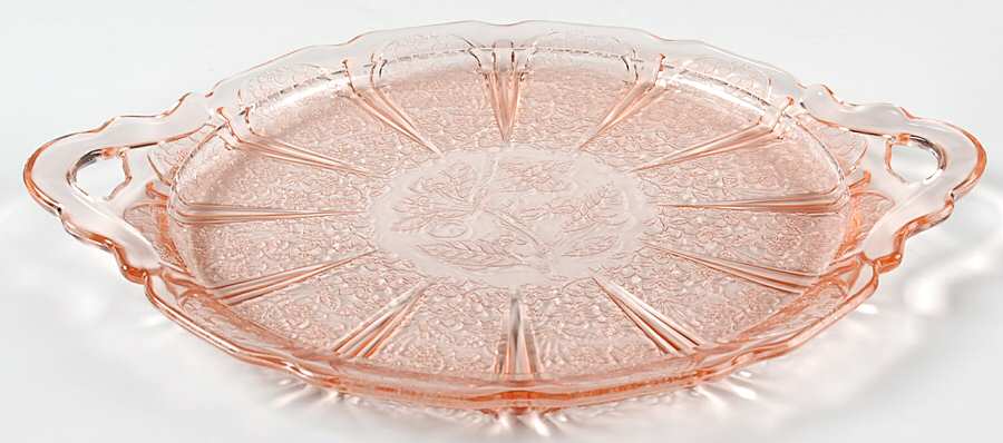 Cherry Blossom Pink Handled Tray by Jeannette-1