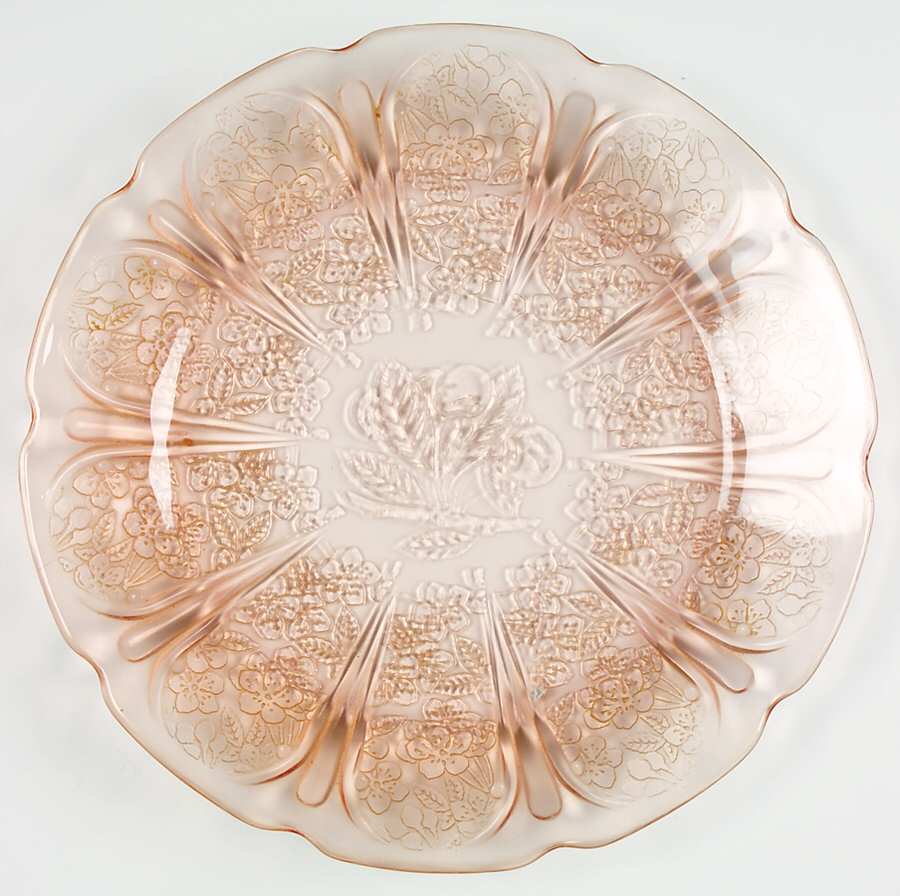 Cherry Blossom Pink 7" Salad Plate by Jeannette-1