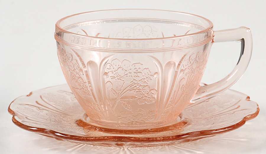 Cherry Blossom Pink Cup & Saucer Set by Jeannette-1