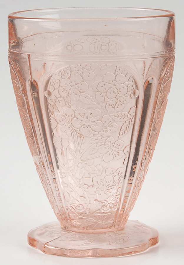 Cherry Blossom Pink 8 Oz Footed Tumbler by Jeannette-1