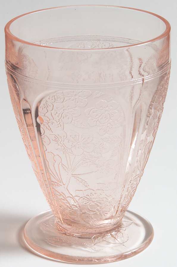 Cherry Blossom Pink 9 Oz Footed Tumbler by Jeannette-1
