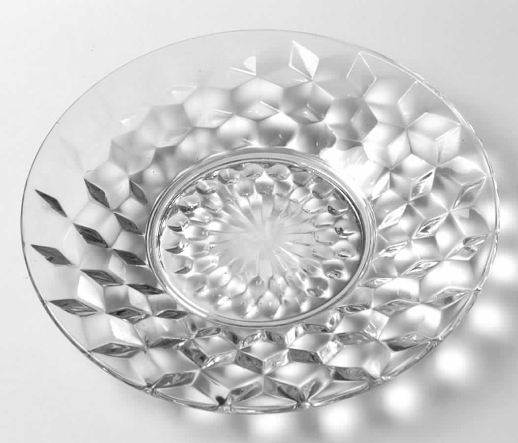 Cube Clear Bread & Butter Plate by Jeannette-1