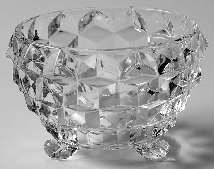 Cube Clear Powder Jar No Lid by Jeannette-1