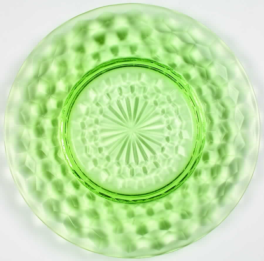 Cube Green Luncheon Plate by Jeannette-1