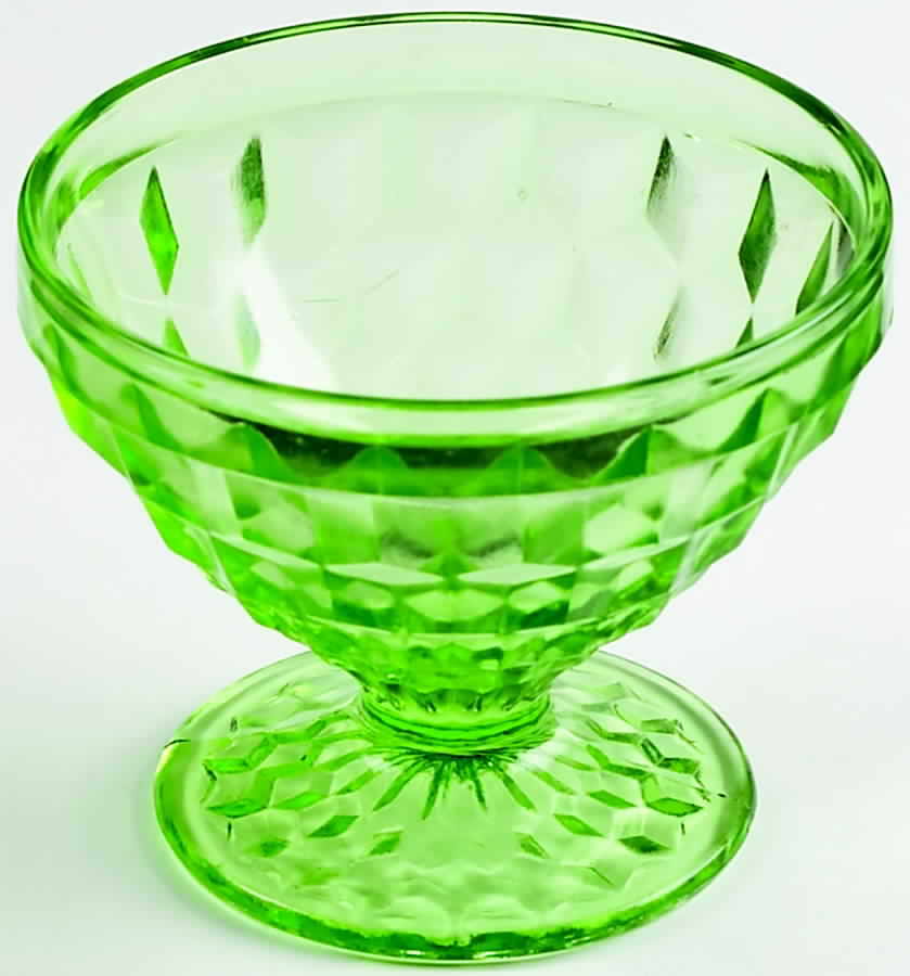 Cube Green Champagne/Tall Sherbet by Jeannette-1