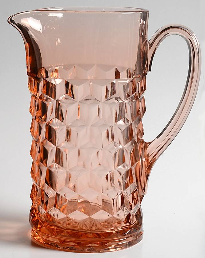 Cube Pink 45 Oz Pitcher by Jeannette-1