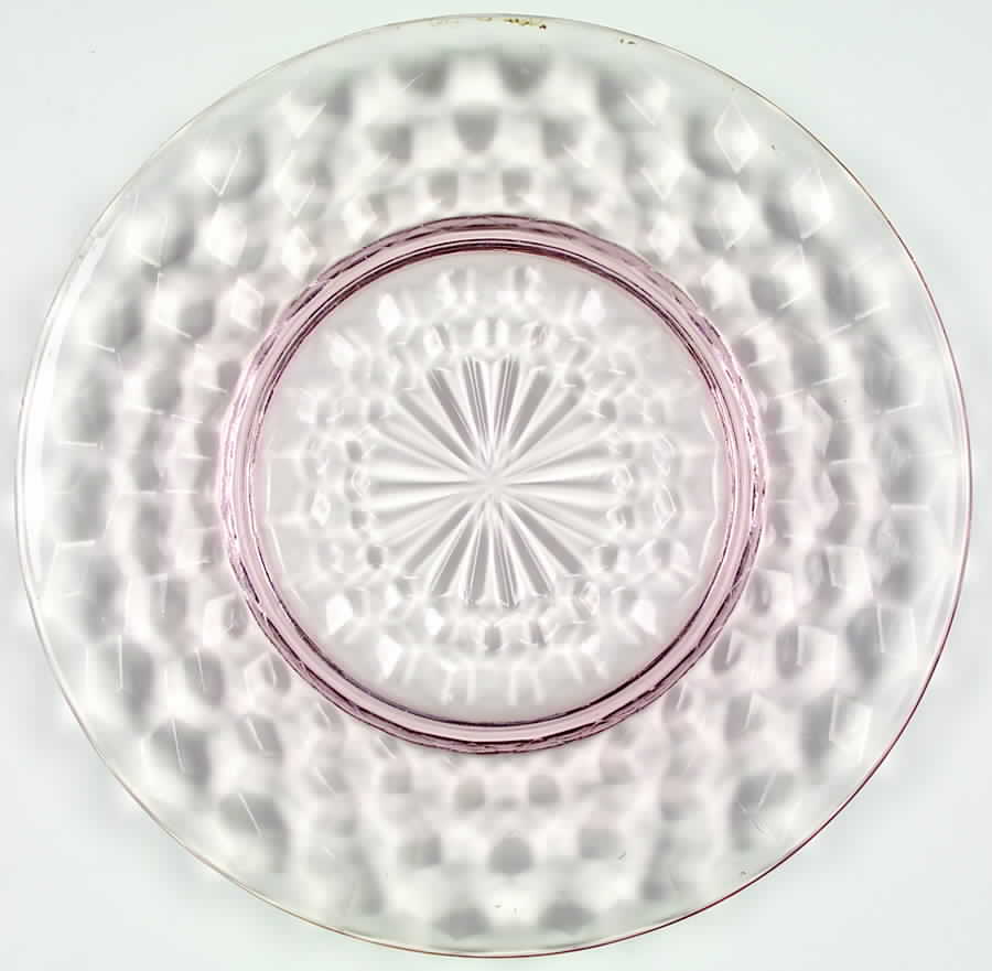 Cube Pink Luncheon Plate by Jeannette-1