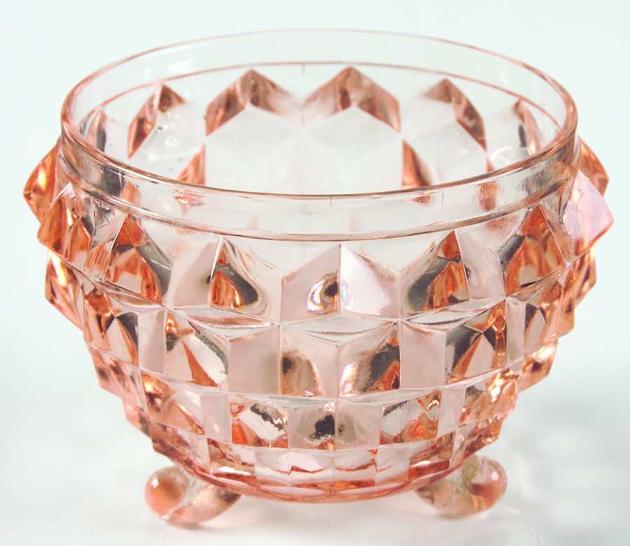 Cube Pink Powder Jar No Lid by Jeannette-1
