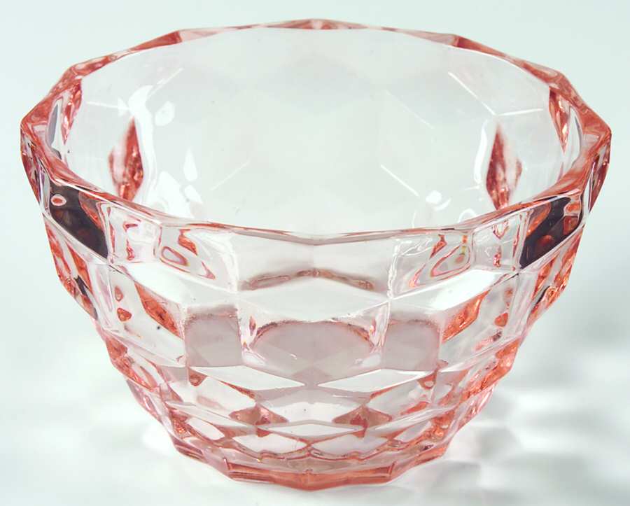 Cube Pink Deep Custard Cup by Jeannette-1