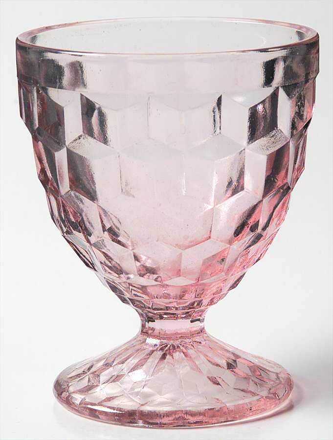 Cube Pink Candy Jar No Lid by Jeannette-1