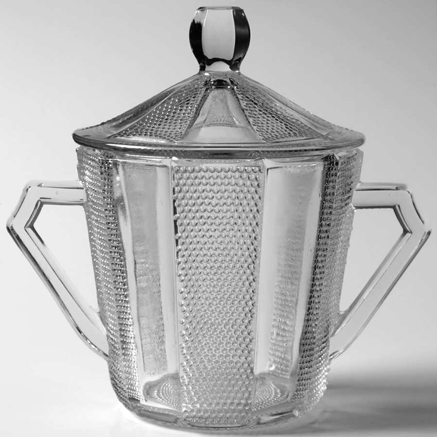 Dewdrop Sugar Bowl & Lid by Jeannette-1
