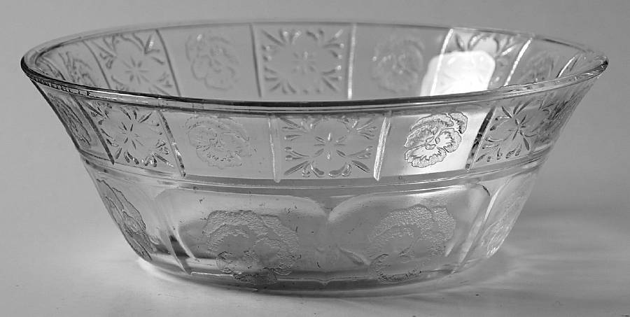 Doric and Pansy Clear Small Fruit Dessert Bowl by Jeannette-1