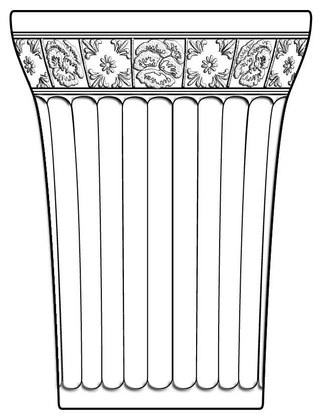 Doric and Pansy Clear 9 Oz Flat Tumbler by Jeannette-1