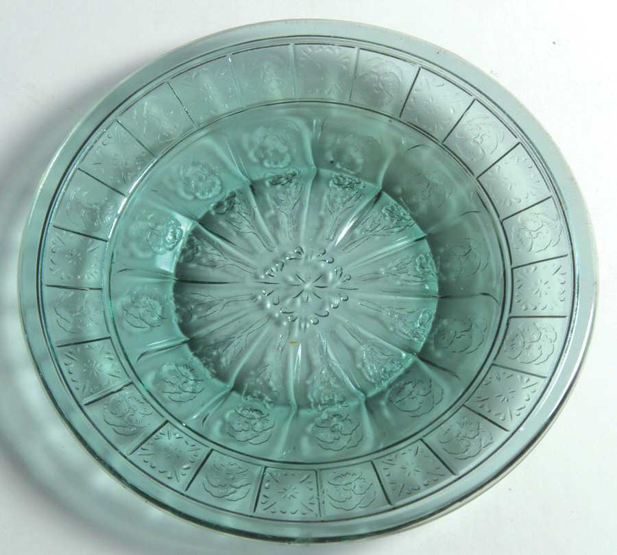 Doric and Pansy Teal Green Bread & Butter Plate by Jeannette-1