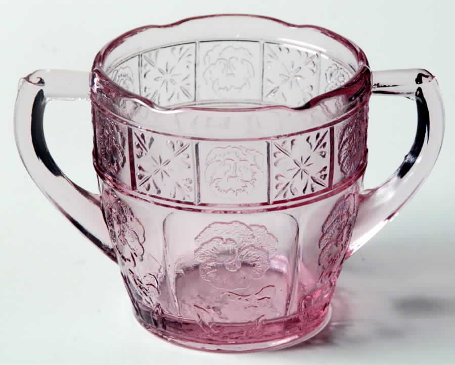 Doric and Pansy Pink Child's Open Sugar by Jeannette-1