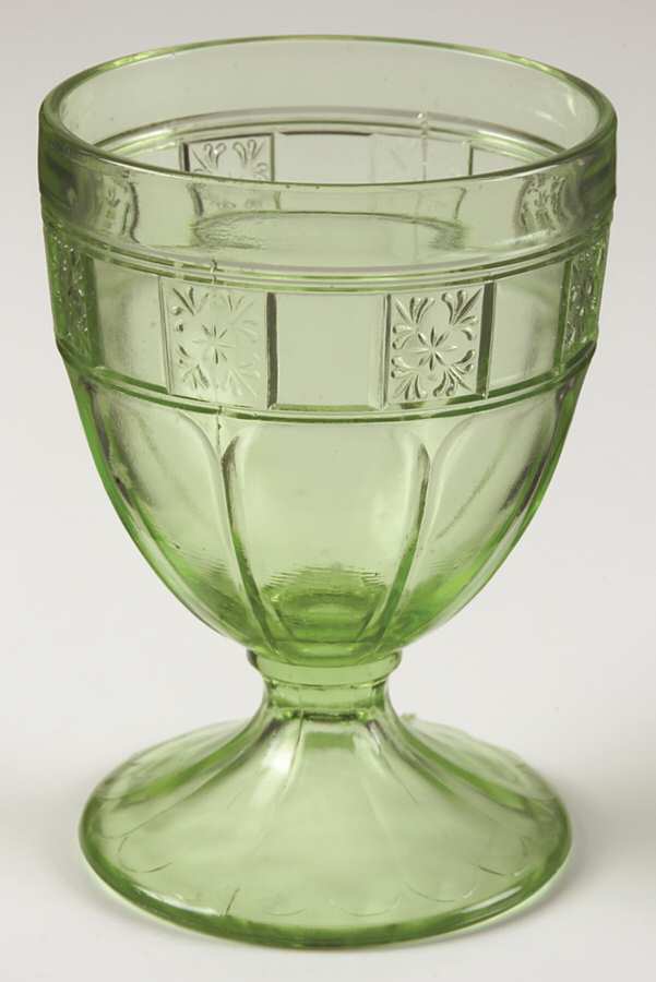 Doric Green Candy Jar No Lid by Jeannette-1