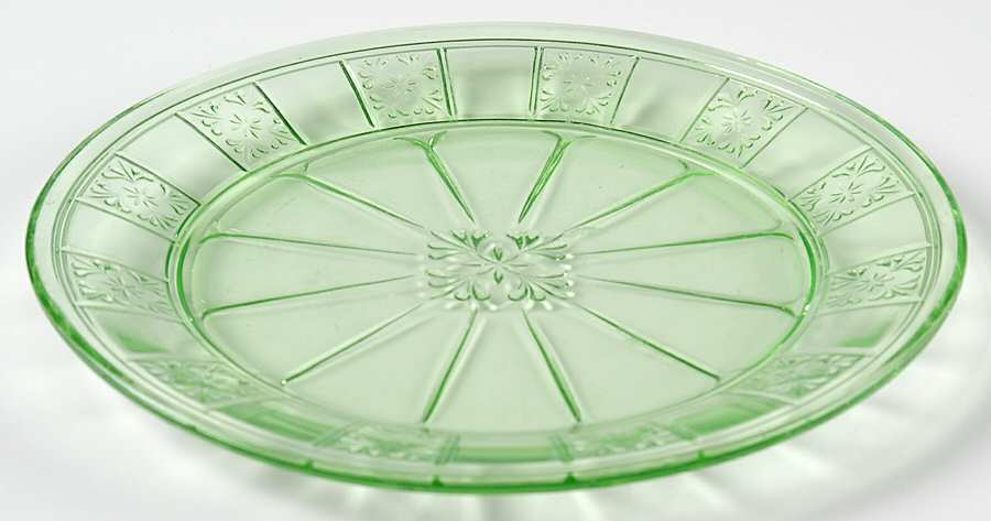 Doric Green 7" Salad Plate by Jeannette-1