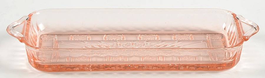 Doric Pink 9" Rectangular Relish by Jeannette-1