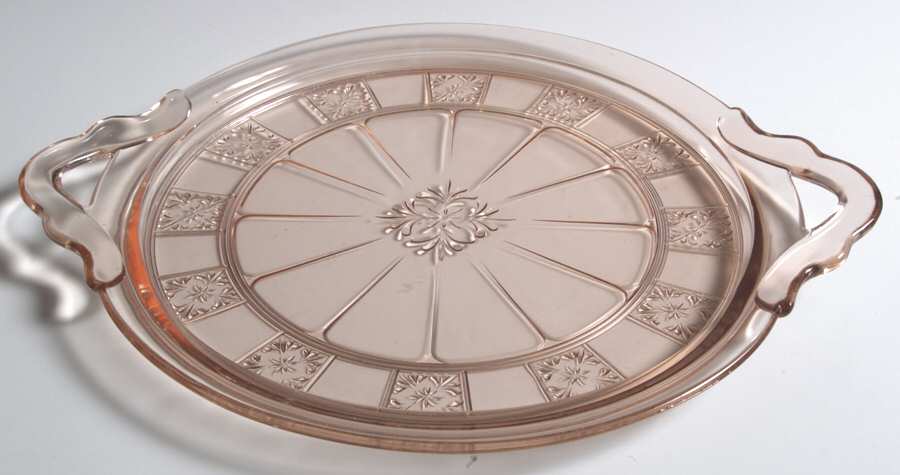 Doric Pink 12" Handled Tray by Jeannette-1