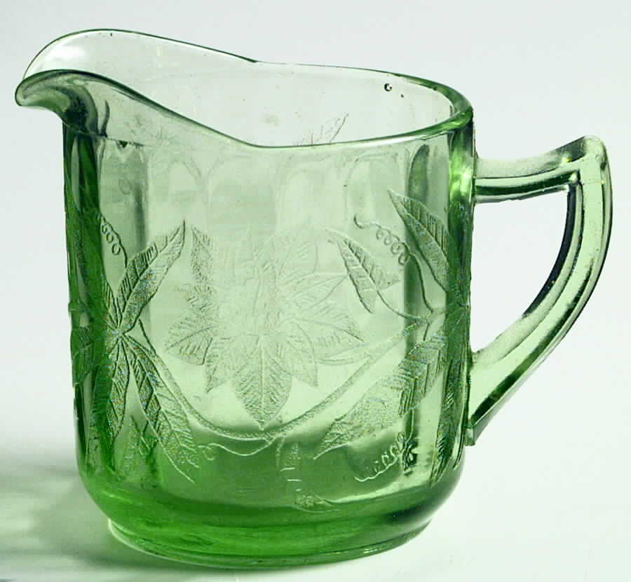 Floral Green Creamer by Jeannette-1