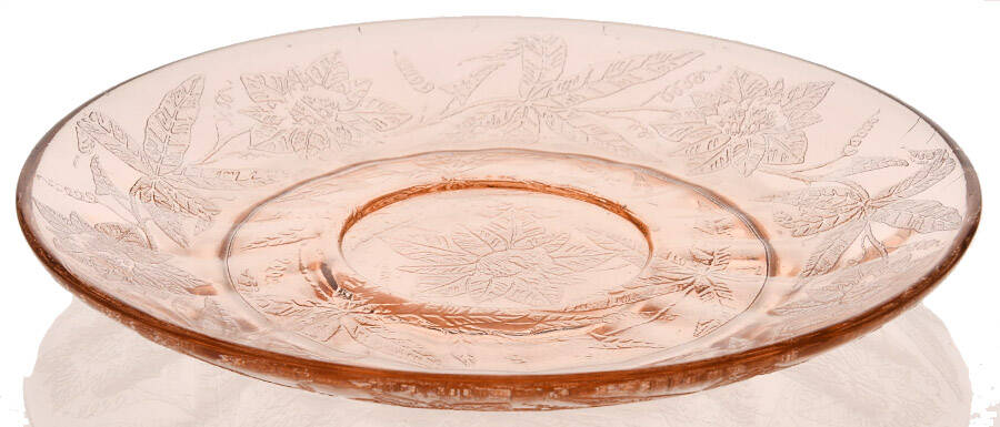 Floral Pink Saucer Only by Jeannette-1