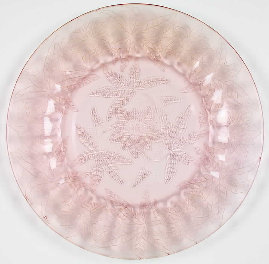 Floral Pink Dinner Plate by Jeannette-1
