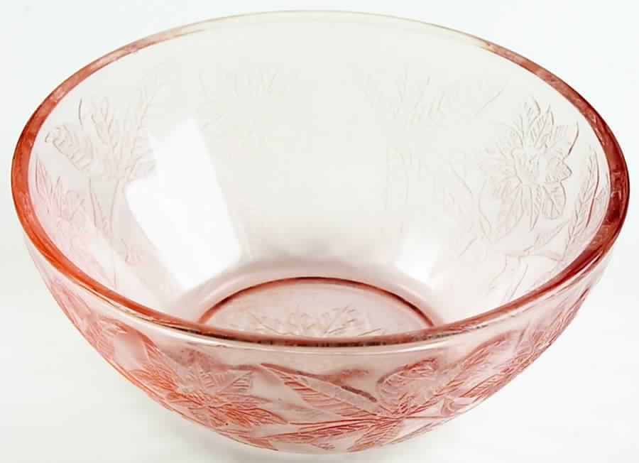 Floral Pink 4" Small Fruit/Dessert Bowl by Jeannette-1