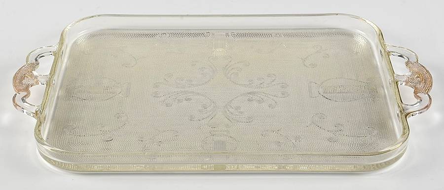 Harp Clear Rectangular Tray by Jeannette-1