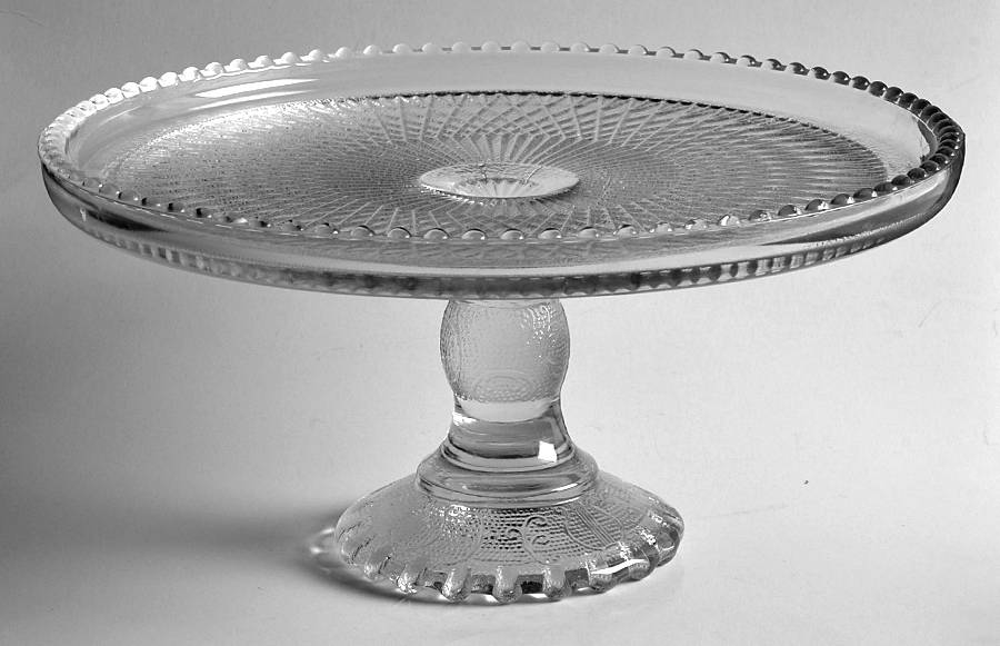 Harp Clear 10" Diameter High Cake Stand by Jeannette-1
