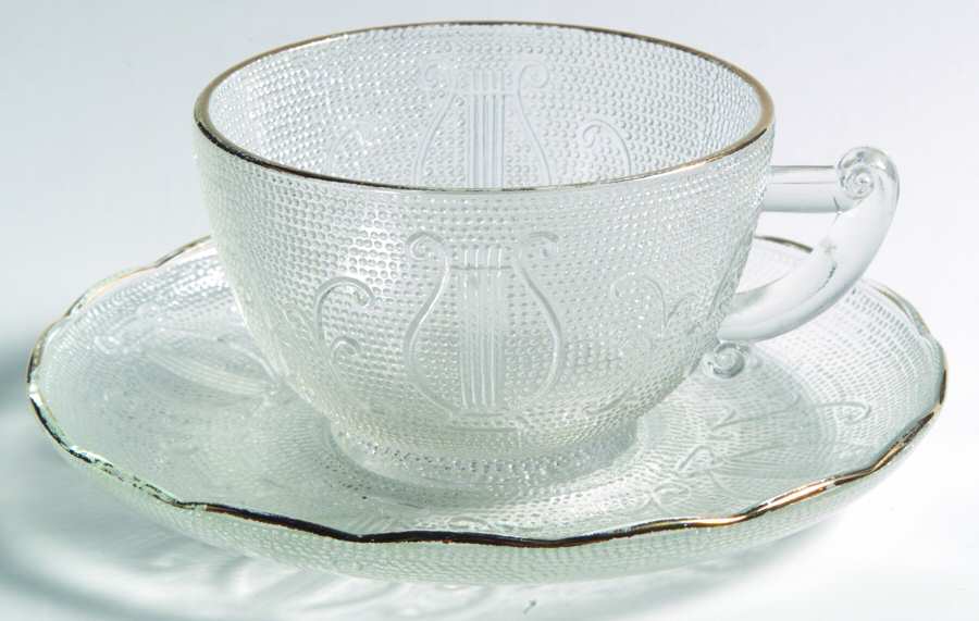 Harp (Gold Trim) Cup & Saucer Set by Jeannette-1