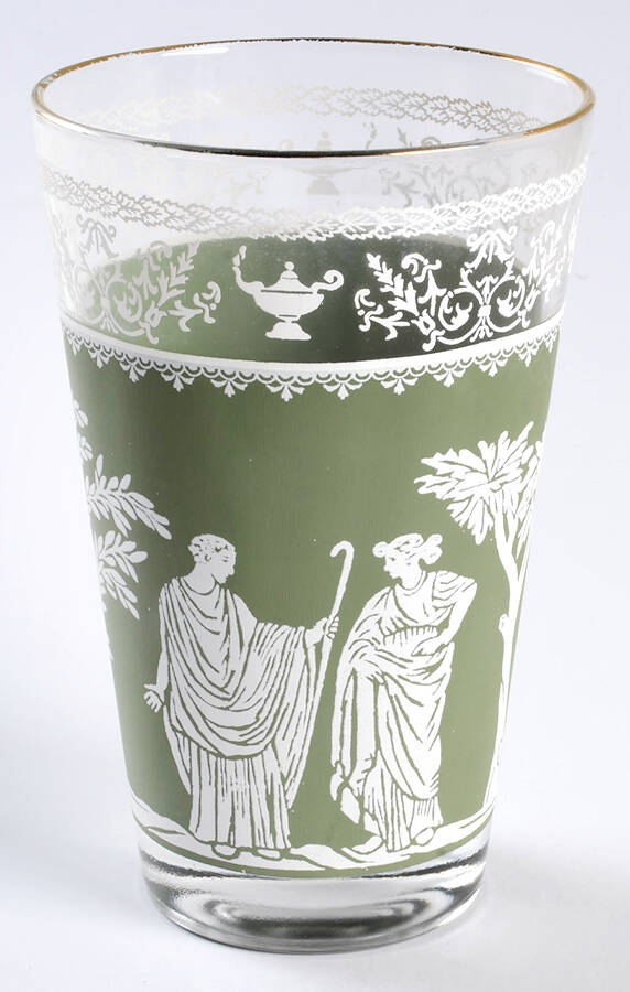 Hellenic Green 12 Oz Flat Tumbler by Jeannette-1