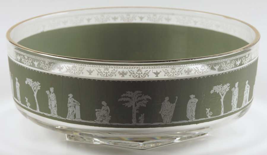Hellenic Green 8" Round Bowl by Jeannette-1