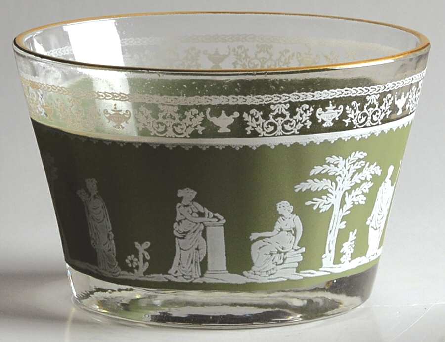 Hellenic Green Flat Sherbet by Jeannette-1