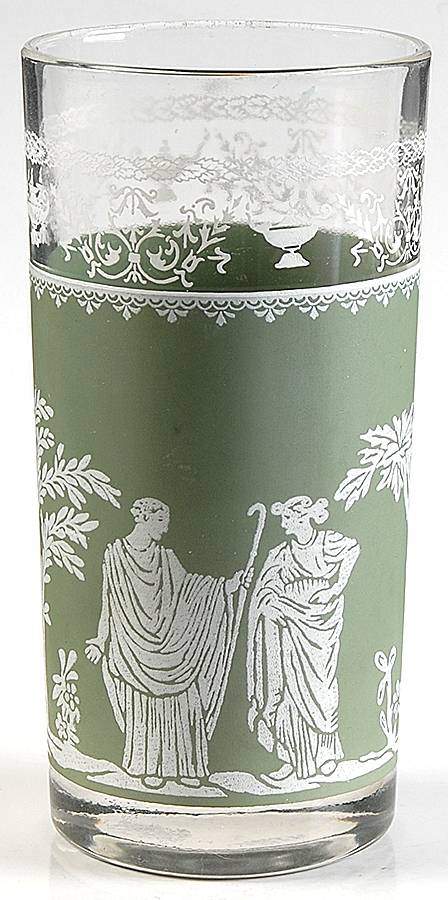 Hellenic Green 10 Oz Flat Tumbler by Jeannette-1