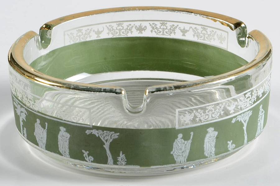 Hellenic Green Ashtray by Jeannette-1