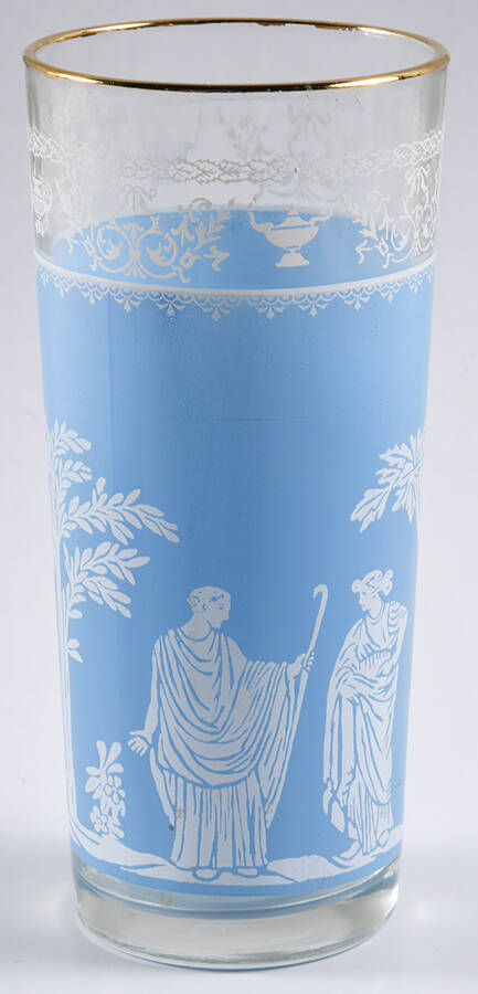 Hellenic Blue 12 Oz Flat Tumbler by Jeannette-1