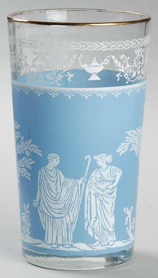 Hellenic Blue 10 Oz Flat Tumbler by Jeannette-1