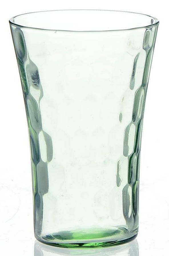 Hex Optic Green 2 1/2 Oz Flat Tumbler by Jeannette-1