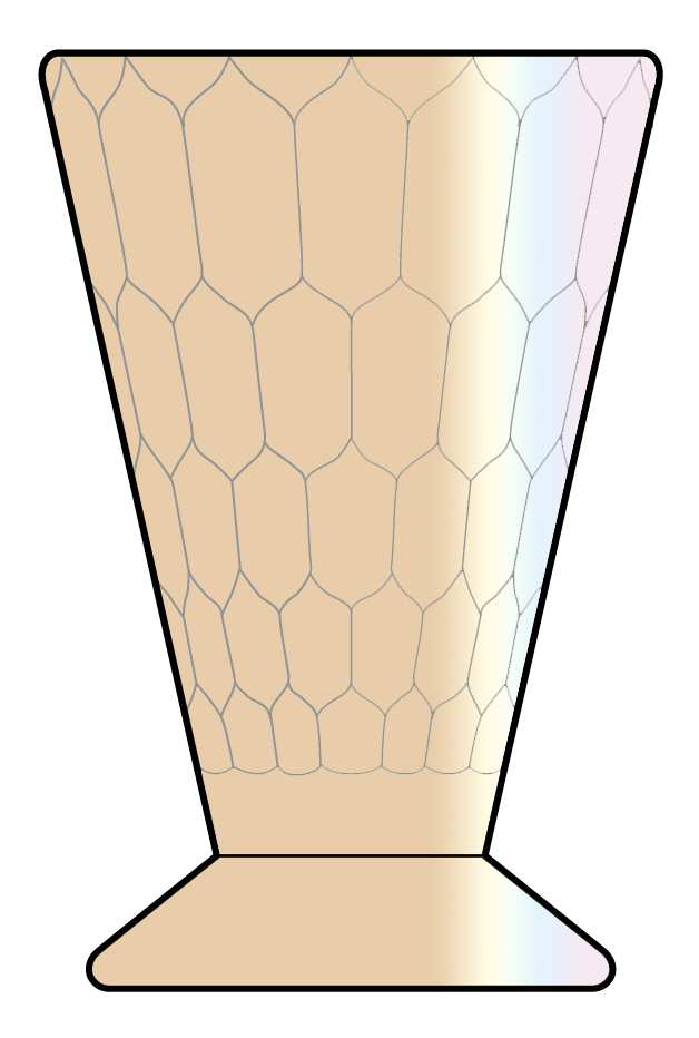 Hex Optic Iridescent Footed Tumbler by Jeannette-1