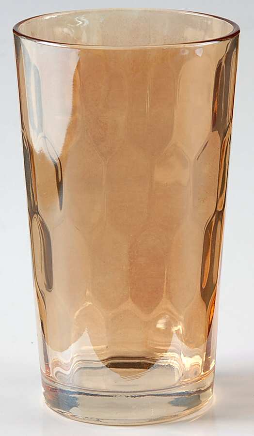 Hex Optic Iridescent Flat Tumbler by Jeannette-1
