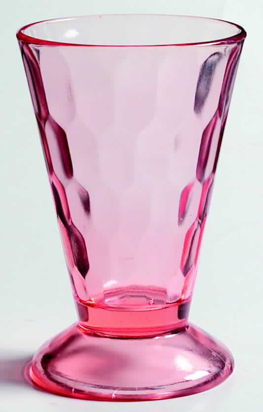 Hex Optic Pink 7 Oz Footed Tumbler by Jeannette-1