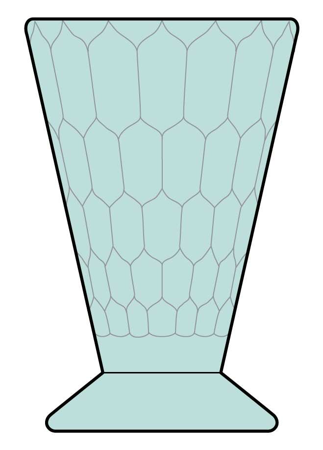 Hex Optic Ultramarine Footed Tumbler by Jeannette-1