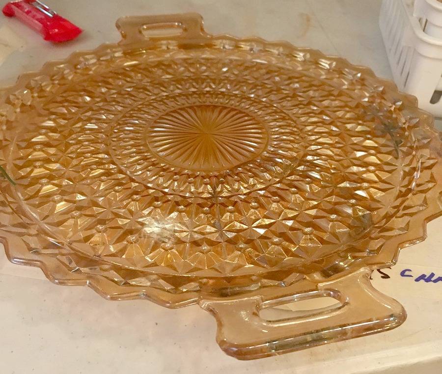 Holiday Iridescent 11" Sandwich Plate by Jeannette-1