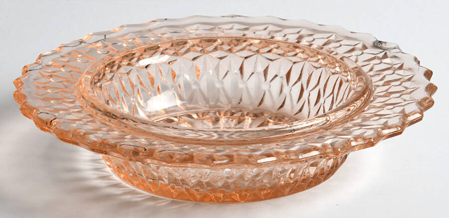 Holiday Pink Round Butter Dish No Lid by Jeannette-1