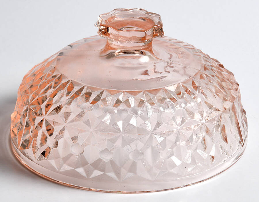 Holiday Pink Lid for Round Butter by Jeannette-1