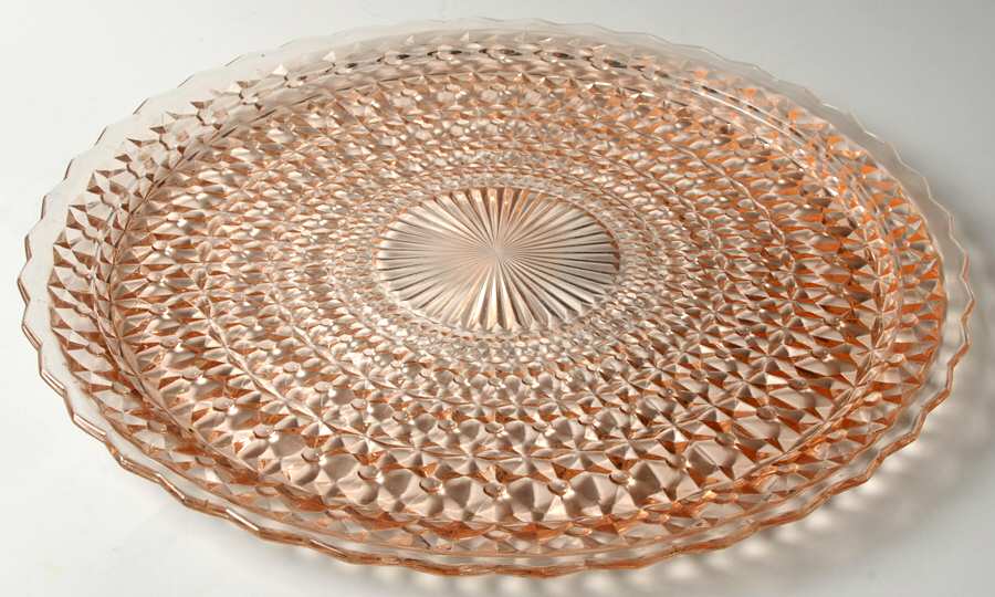 Holiday Pink Chop Plate by Jeannette-1