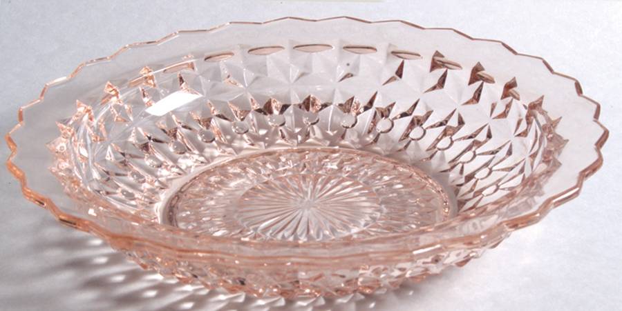 Holiday Pink Rim Soup Bowl by Jeannette-1