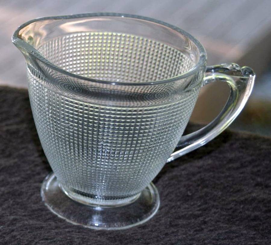 Homespun Clear Creamer by Jeannette-1